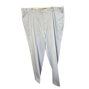 Ralph Lauren Mens Light Blue Cotton Pants Size 40/31 Flat Front Slim Fit Tailore